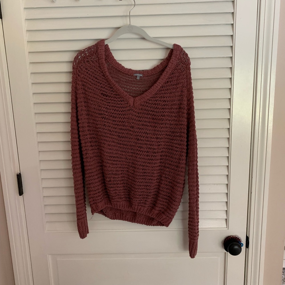 Charlotte Russet crochet sweater